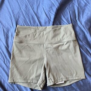 Women's Green Biker Shorts
